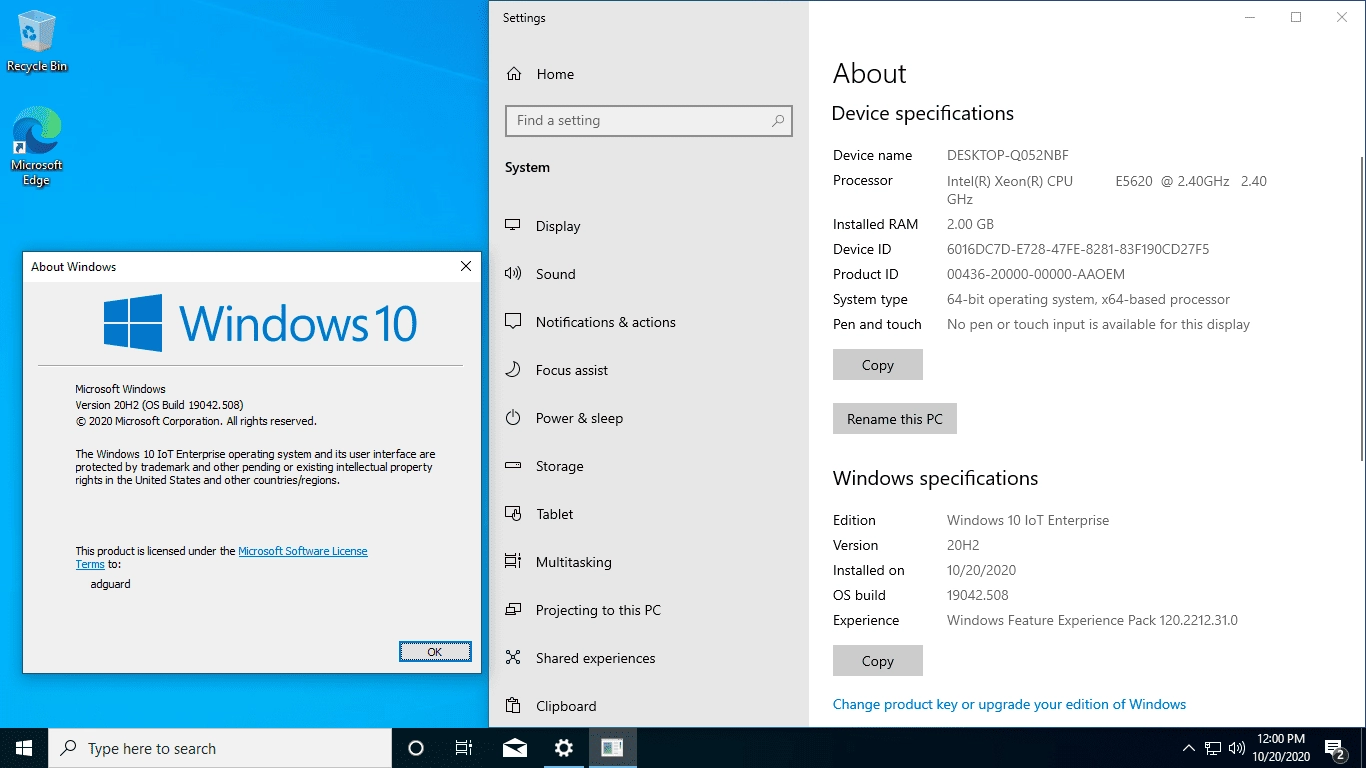 Активация Windows 10 IoT Enterprise, Version 20H2 - Оригинальные образы от Microsoft MSDN