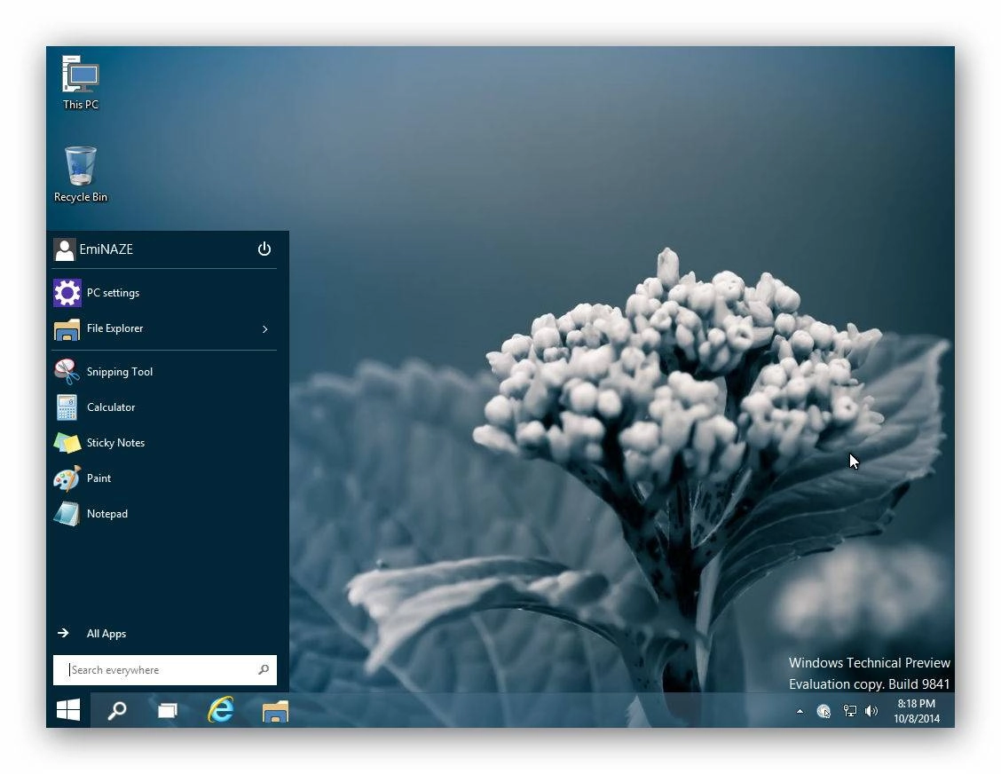 Активация Windows 10 Technical Preview Lite v1 by EmiN