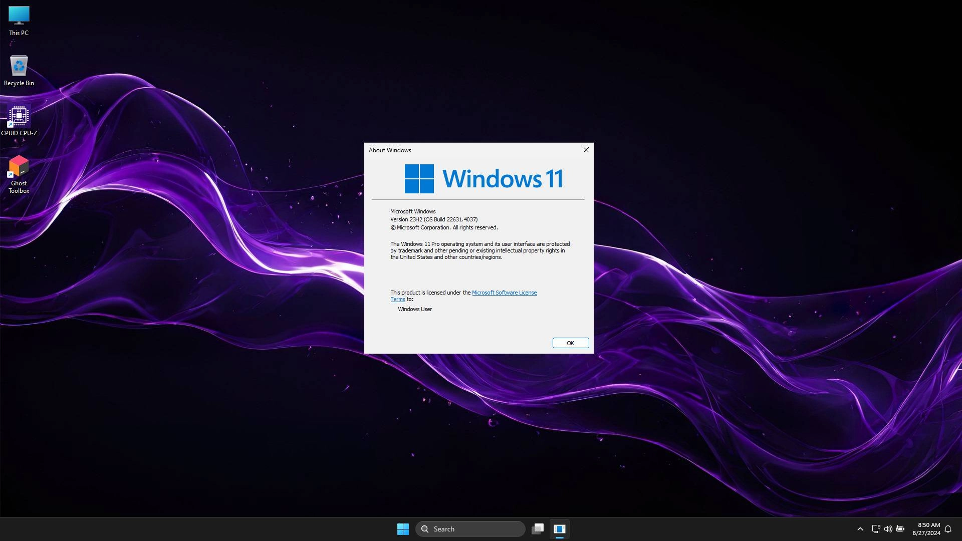 Активация Windows 11 PRO 23H2 22631.5189 Update 18 by Ghost Spectre