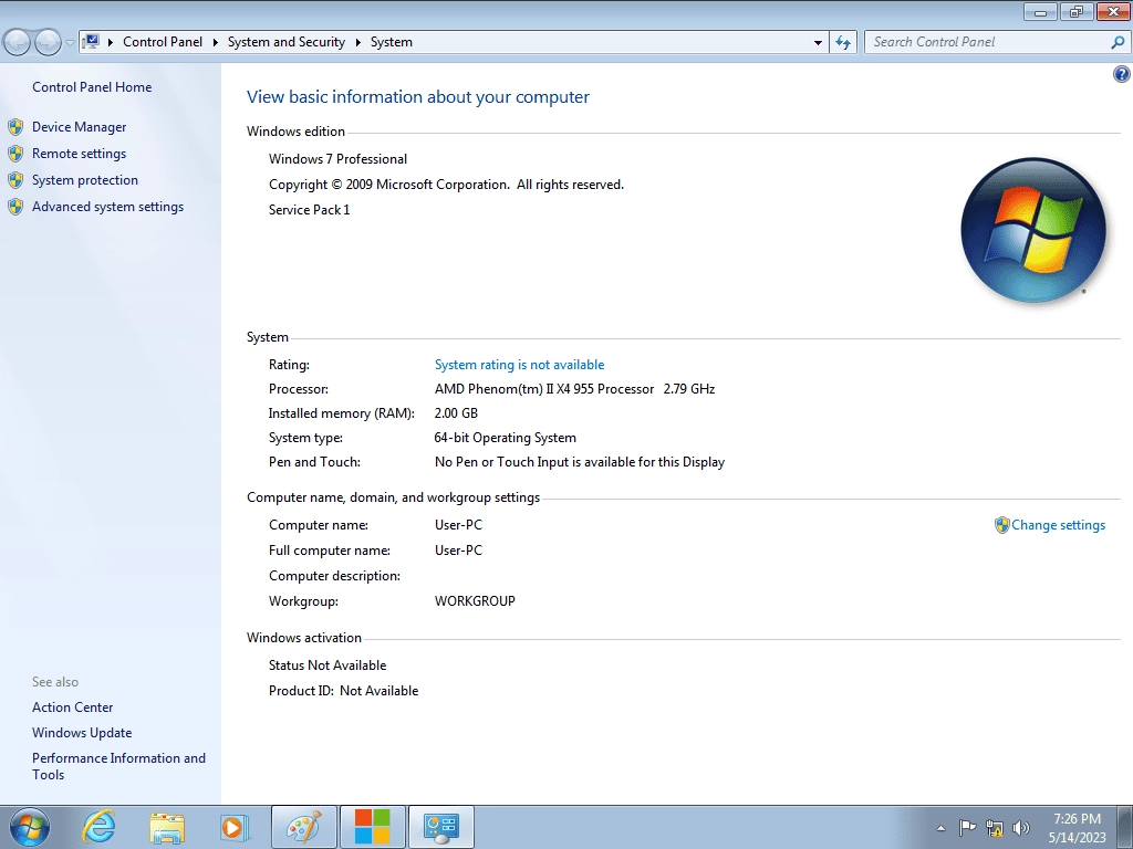 Активация Windows 7 Professional SP1 build: 7601 VL x86/x64 with update 10.05.2023 by Spiki