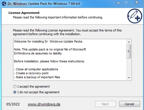 Активация Windows 7 Update Pack by DrWindows - Mai