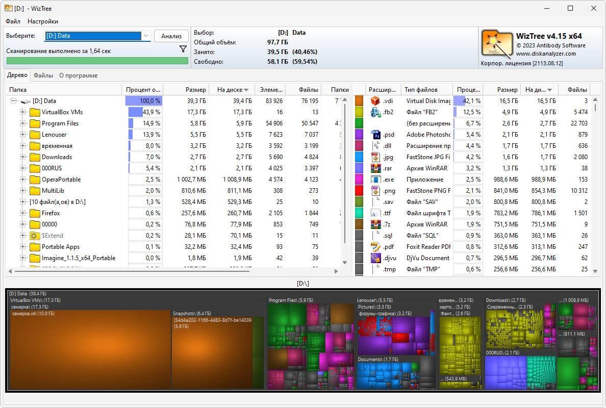 Активация WizTree Enterprise 4.25 + Portable