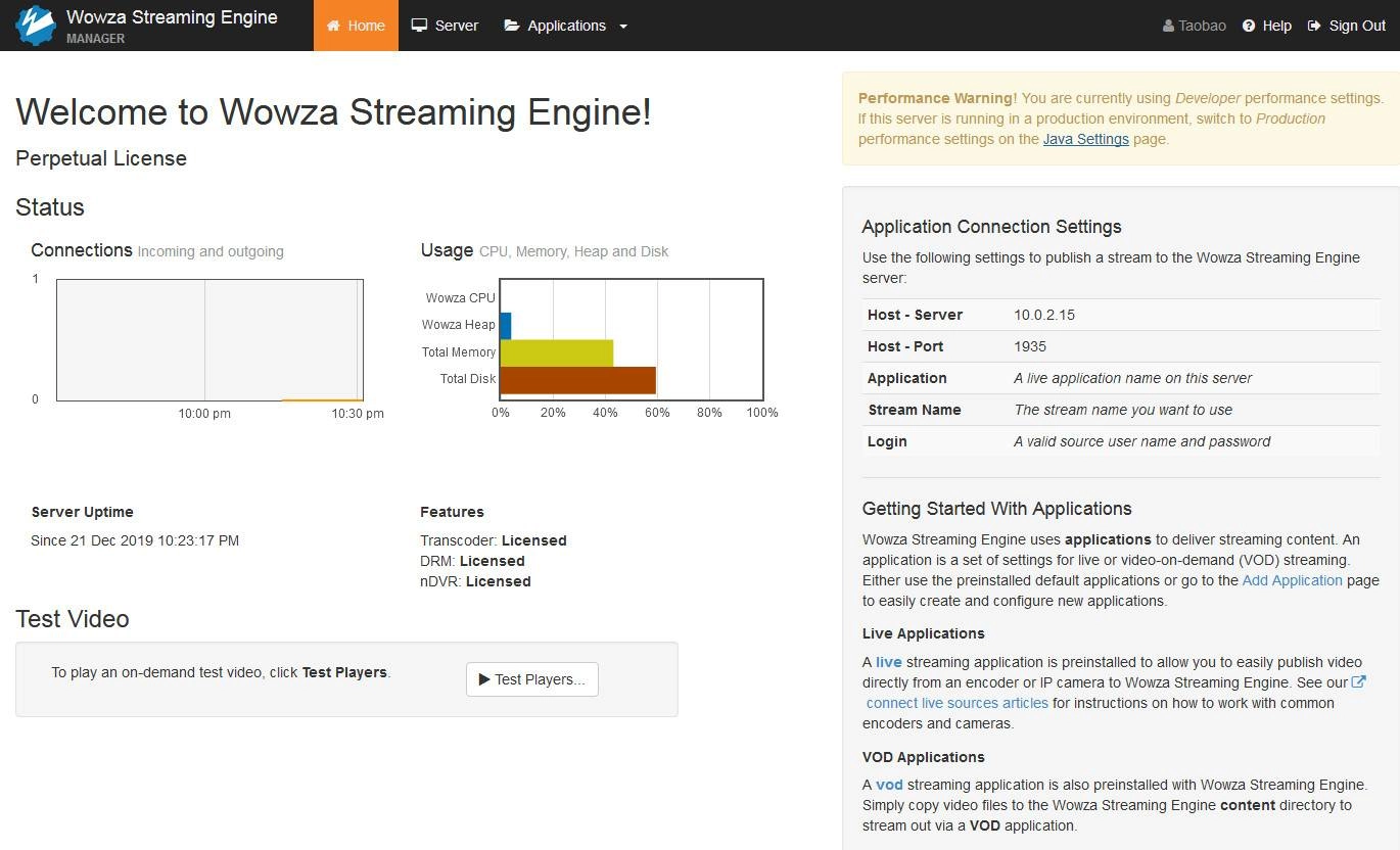 Активация Wowza Streaming Engine 4.7.8