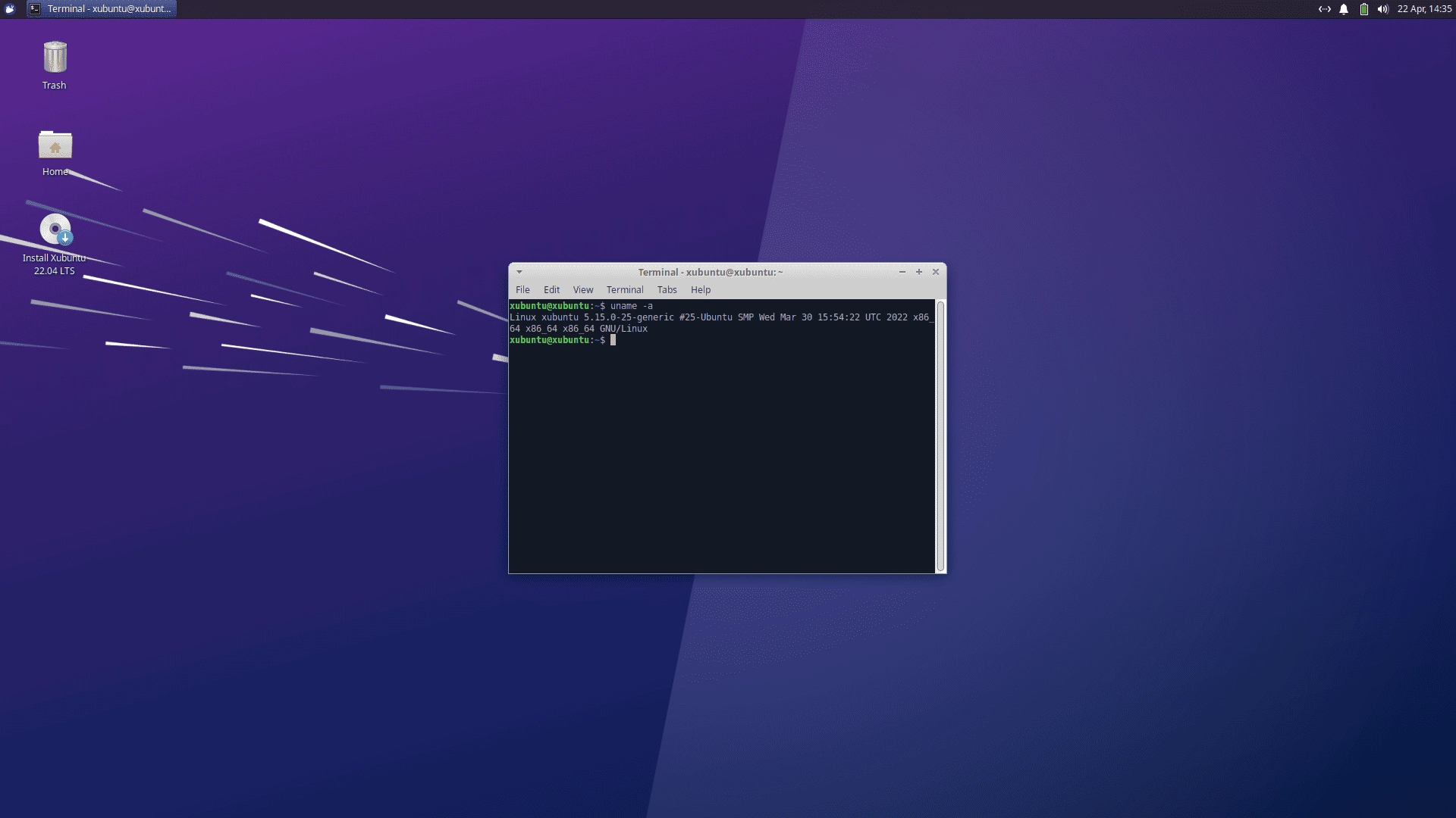 Активация Xubuntu 22.04 Jammy Jellyfish LTS 1xDVD