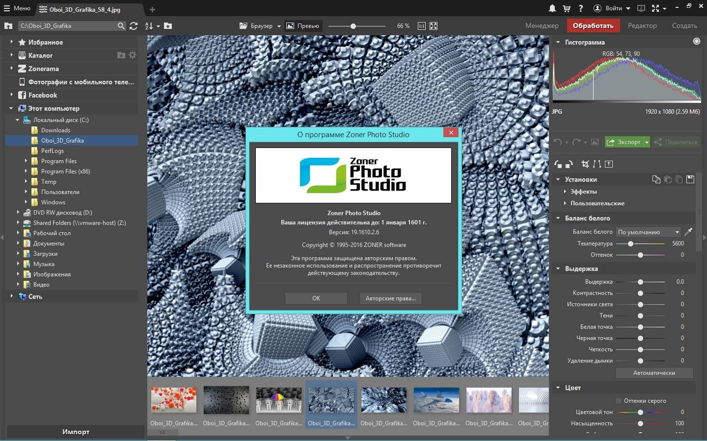 Активация Zoner Photo Studio Professional 19.1610.2.6 RePack by KpoJIuK