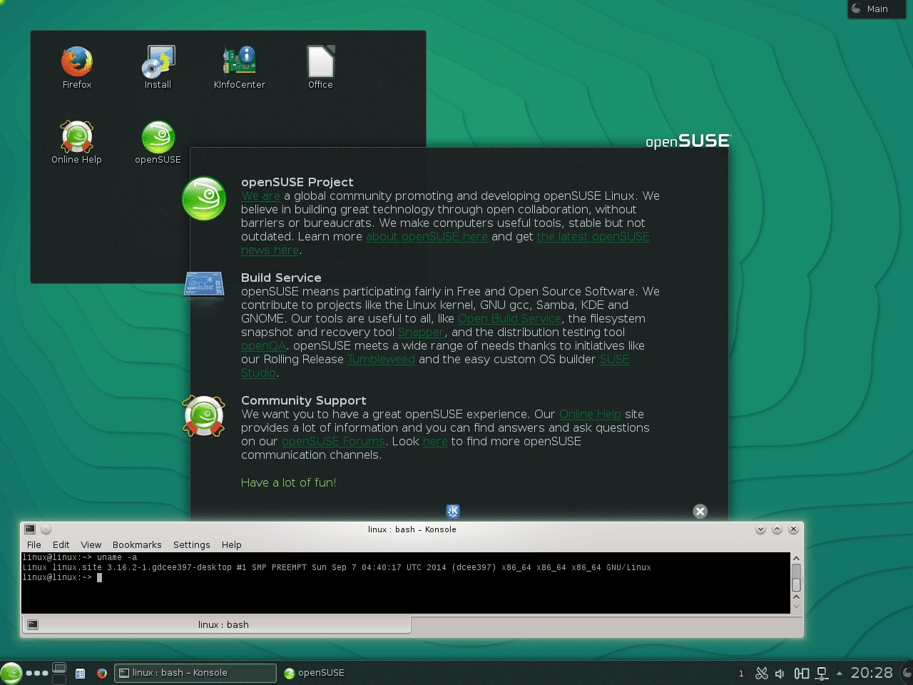 Активация openSUSE 13.2 RC1 6xDVD
