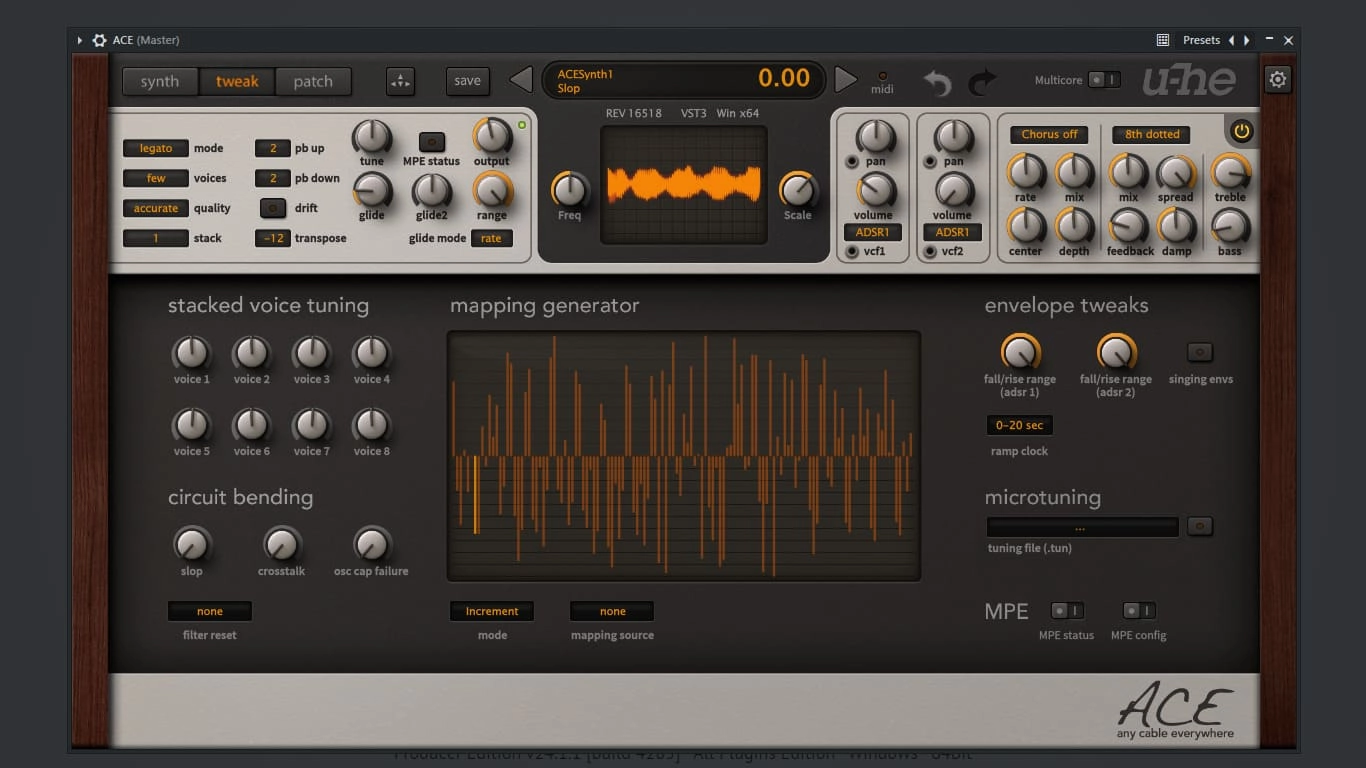 Активация u-he - ACE 1.4.3 VSTi, VSTi 3, AAX