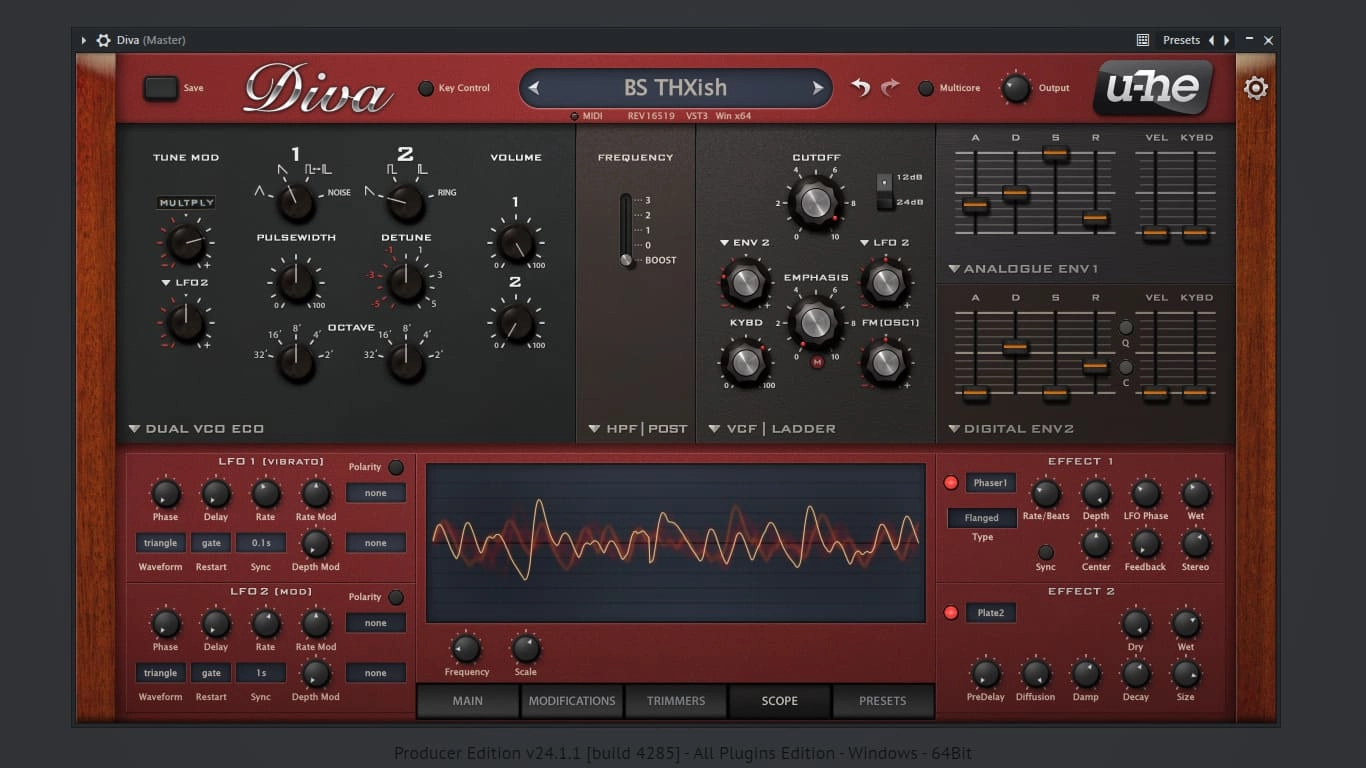 Активация u-he - Diva 1.4.8 VSTi, VSTi 3, AAX