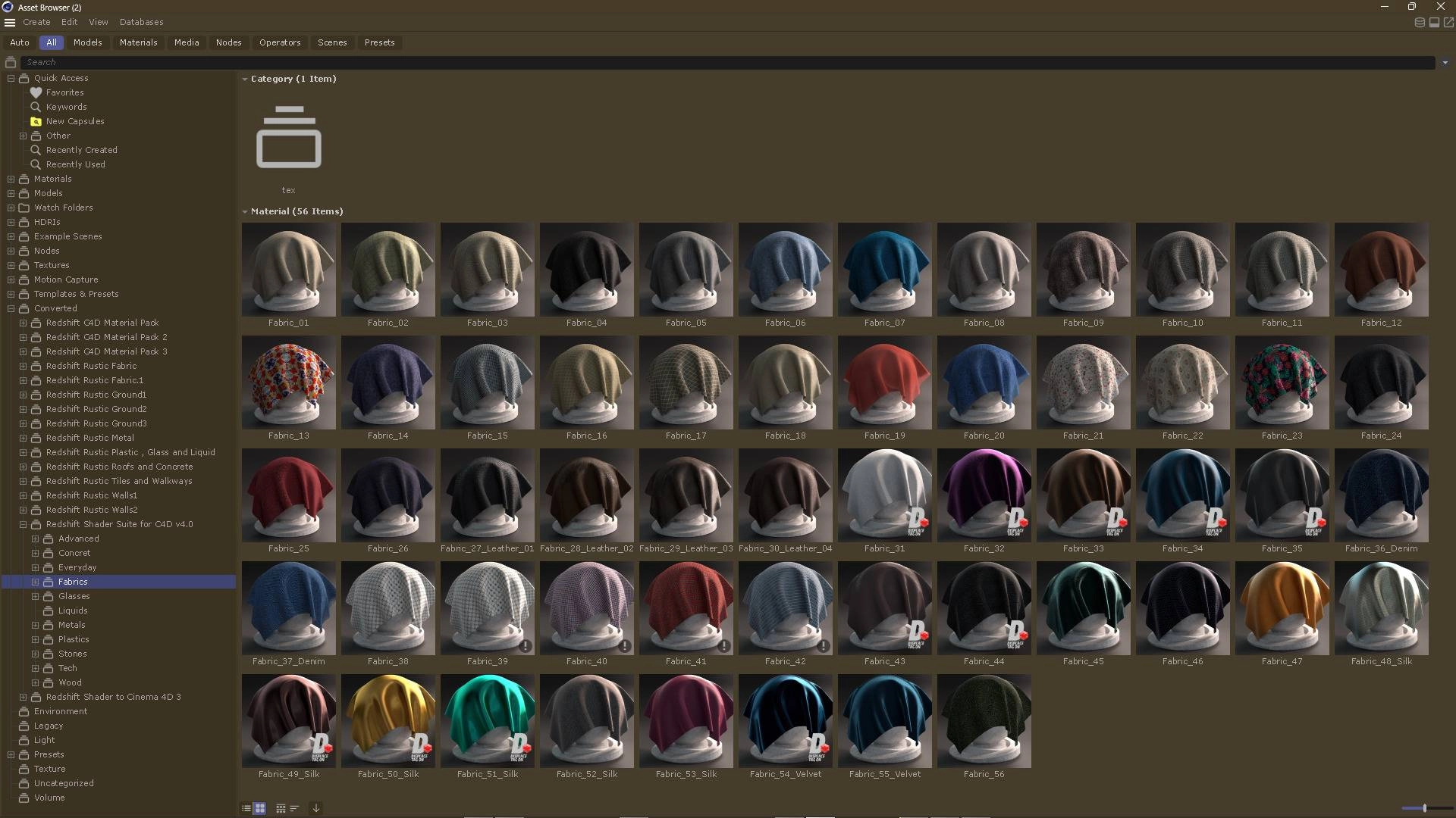 Как пользоваться 3D материалы - Redshift Material Super Pack