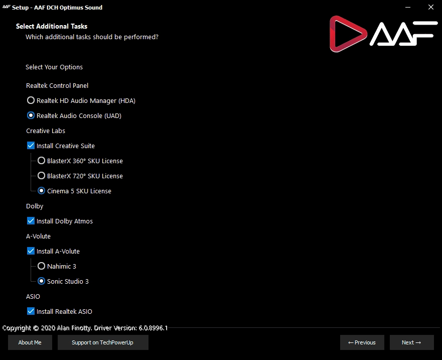 Как пользоваться AAF Audio Pack DCH 6.0.9003.1 Realtek Mod by AlanFinotty1995