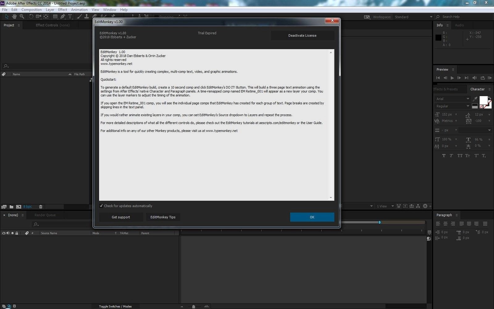 Как пользоваться AEscripts - EditMonkeyv1.00