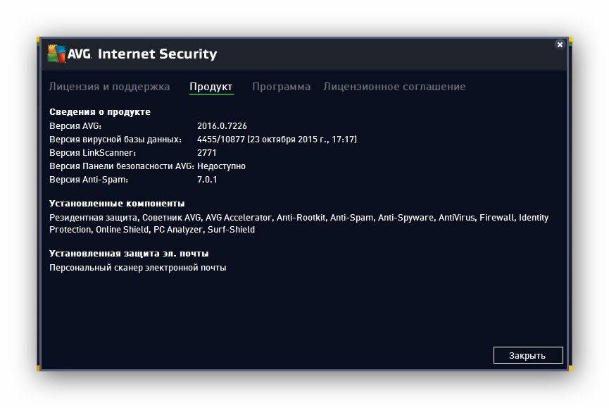 Как пользоваться AVG Internet Security 16.0.7226