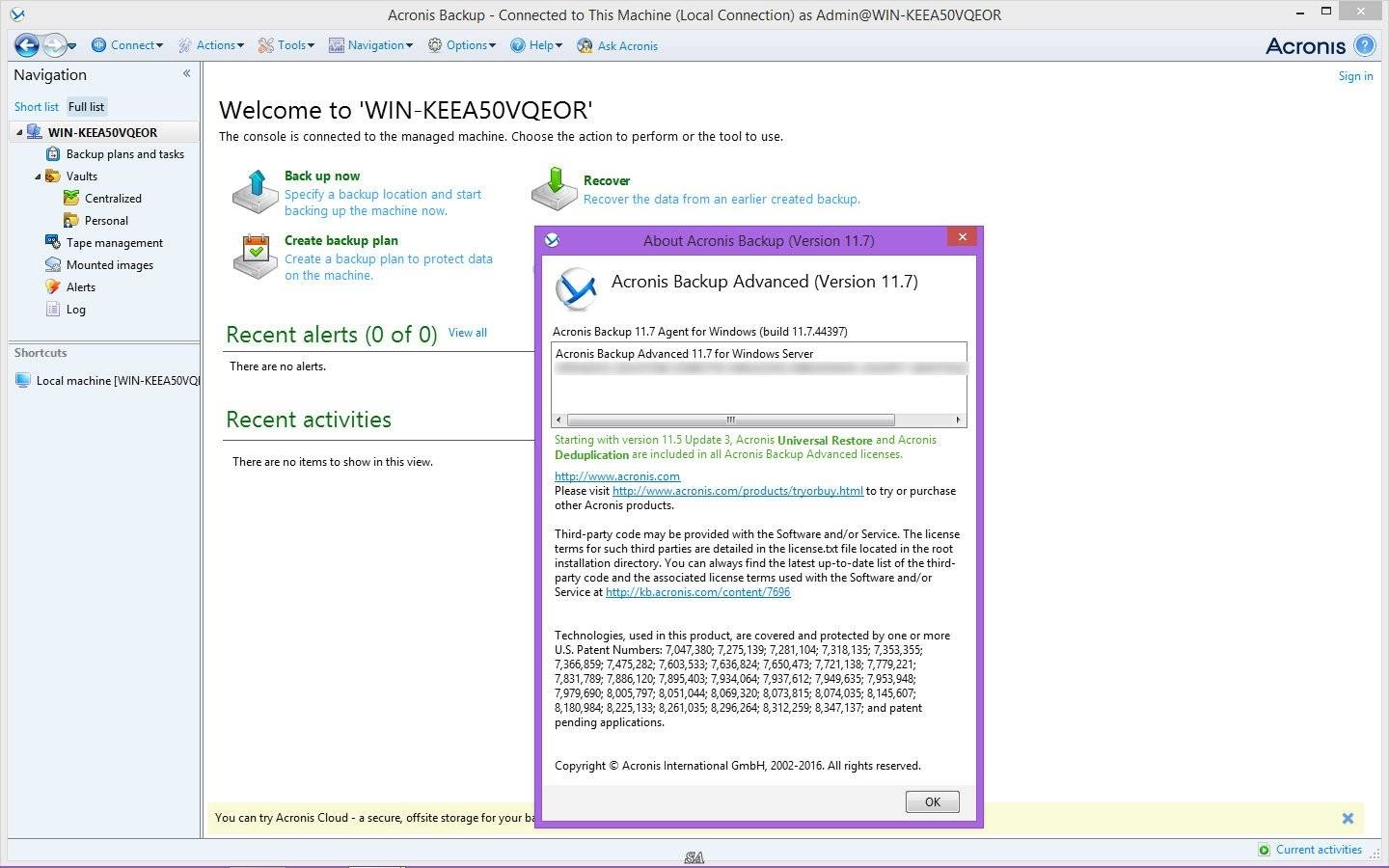 Как пользоваться Acronis Backup Advanced Workstation / Server 11.7.44397 + BootCD