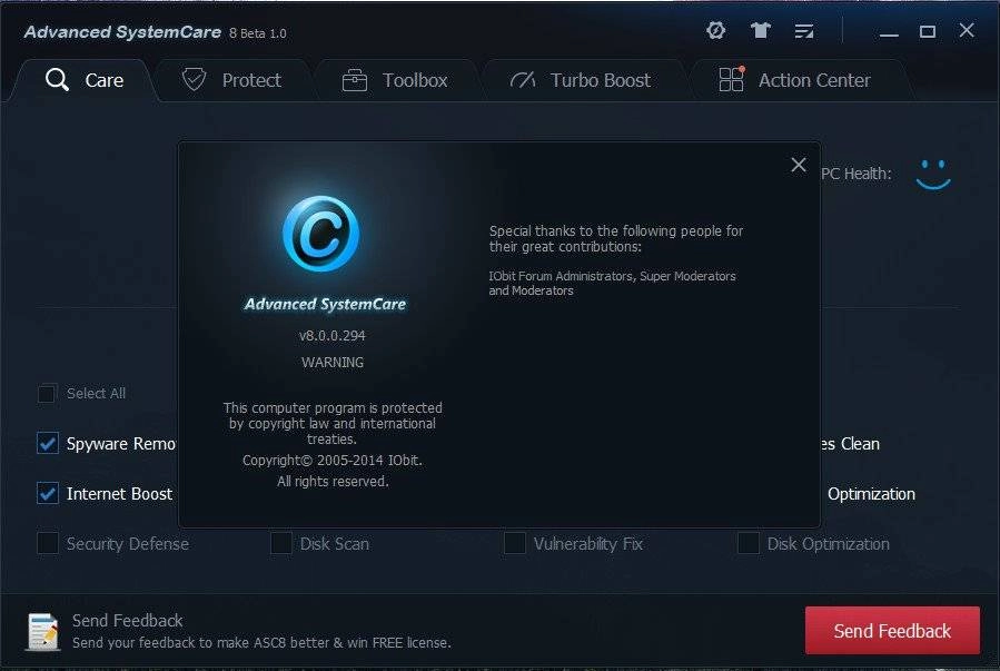 Как пользоваться Advanced SystemCare 8.0.0.294 Beta 1