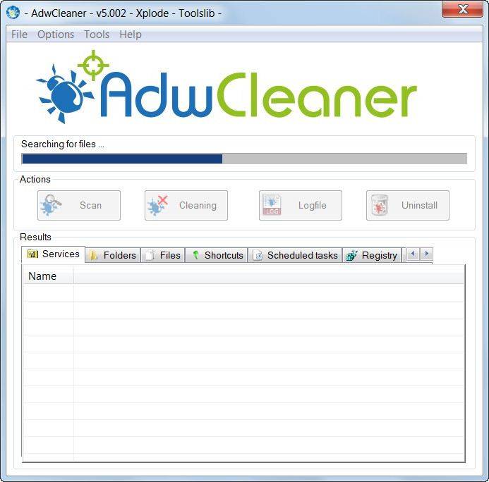 Как пользоваться AdwCleaner 5.002 Portable
