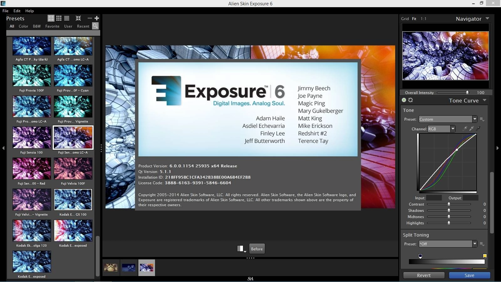 Как пользоваться Alien Skin Exposure 6.0.0.1154 Revision 25935
