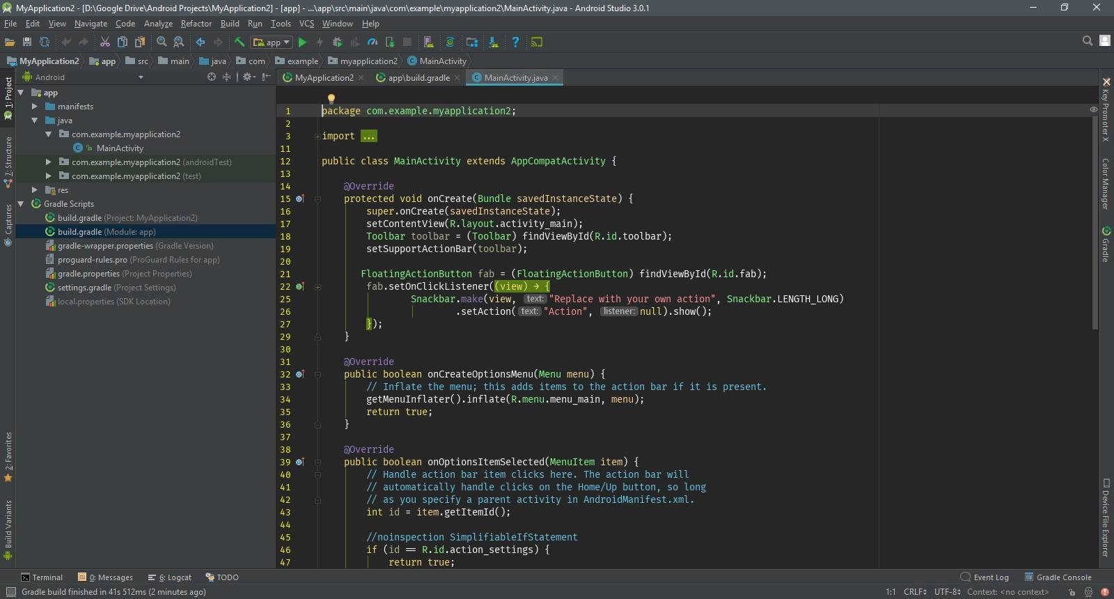 Как пользоваться Android Studio 3.0.1