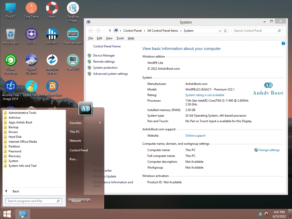 Как пользоваться Anhdv Boot Premium v22.1 x86-x64
