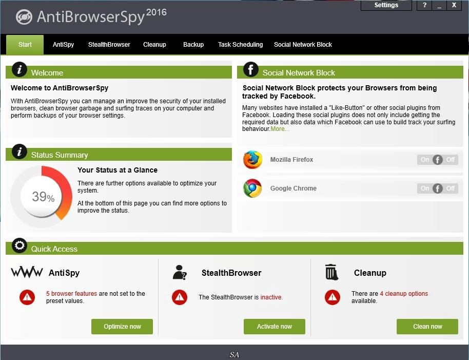 Как пользоваться AntiBrowserSpy Build 173 Retail