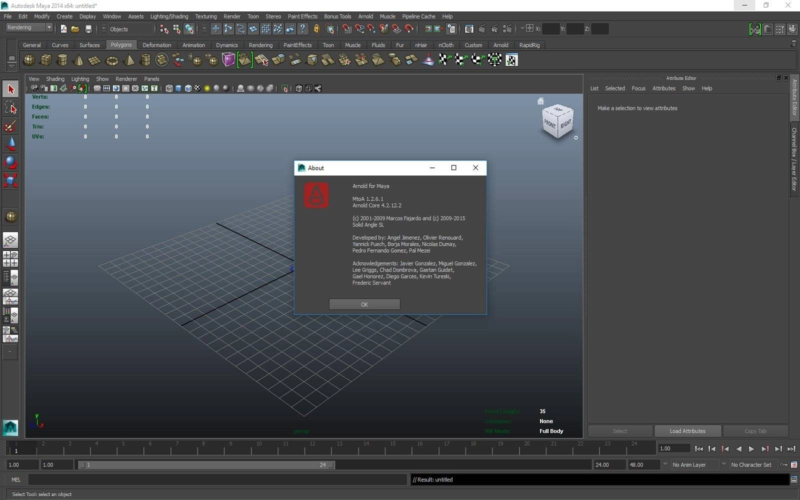 Как пользоваться Arnold Renderer v1.2.6.1 for Maya 2014-2016
