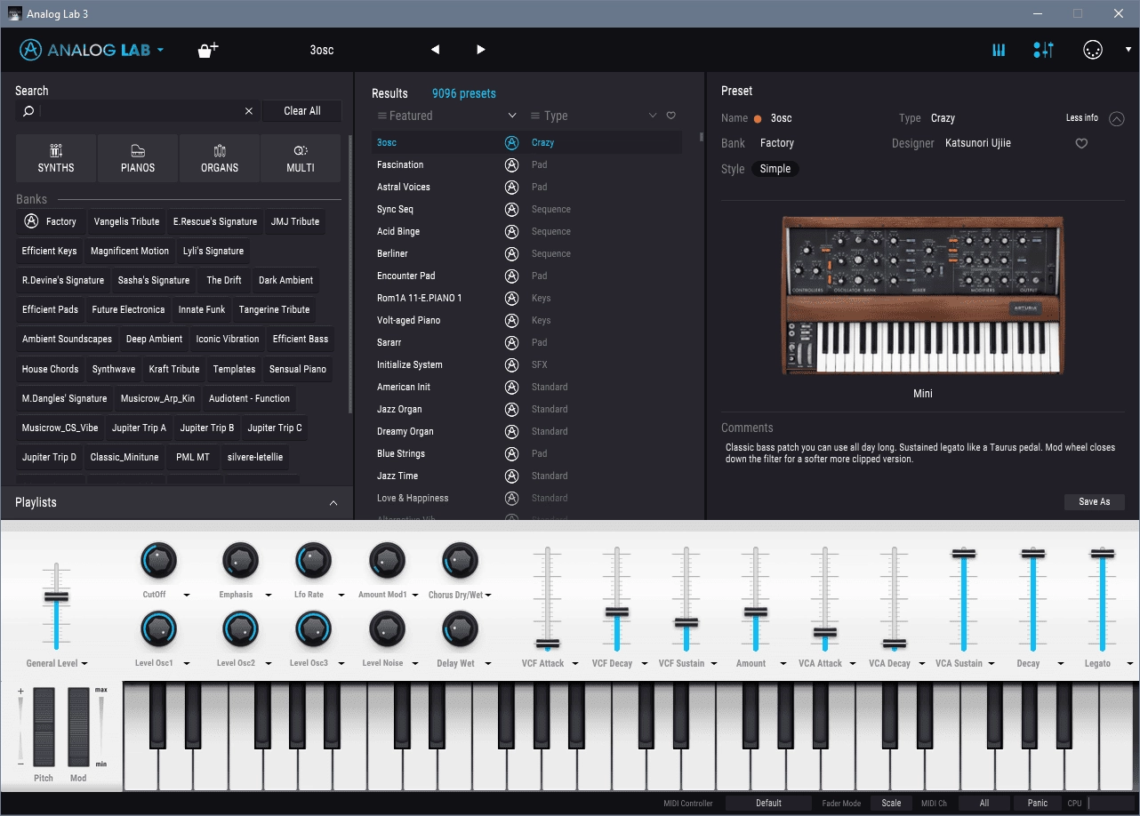 Как пользоваться Arturia Analog Lab 3 3.2.0.1509 STANDALONE, VSTi, VSTi3, AAX RePack by VR