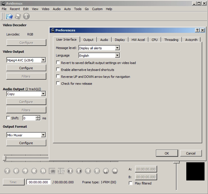 Как пользоваться Avidemux 2.7.0