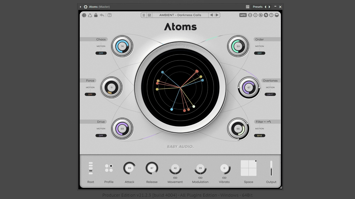 Как пользоваться BABY Audio - Atoms 1.1.0 STANDALONE, VSTi, VSTi 3, AAX En]