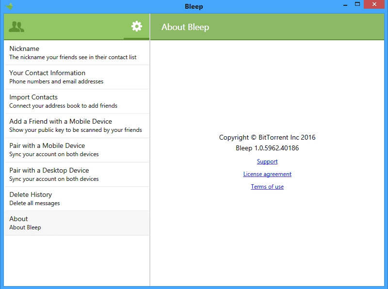 Как пользоваться BitTorrent Bleep 1.0.5962.40186