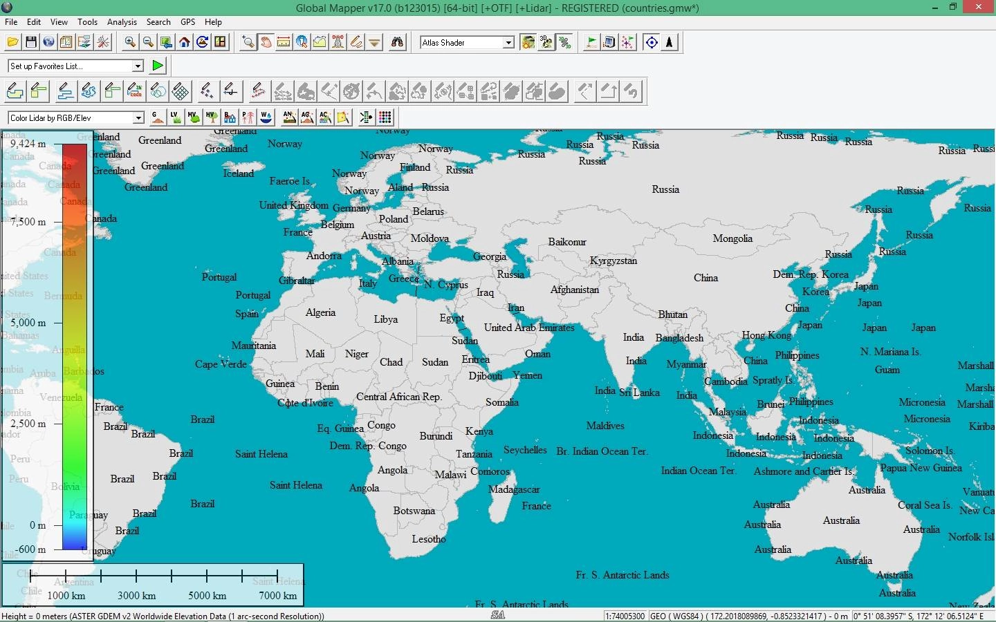 Как пользоваться Blue Marble Global Mapper 17.0.5.123015