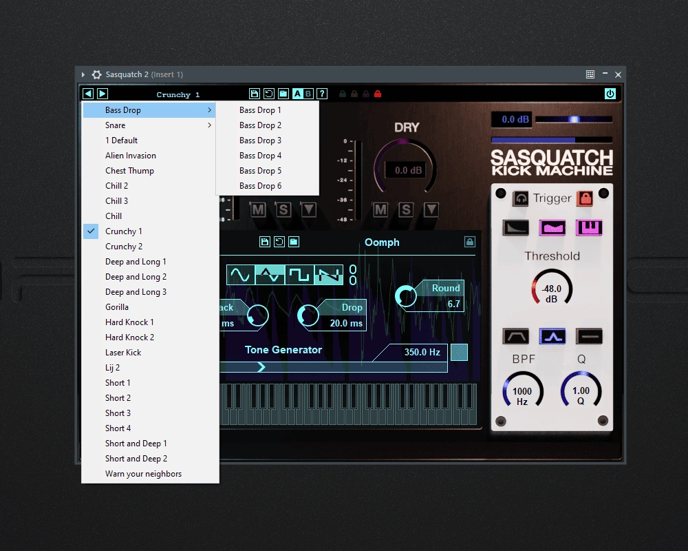 Как пользоваться Boz Digital Labs - Sasquatch 2.0.5 VST, VST3, AAX