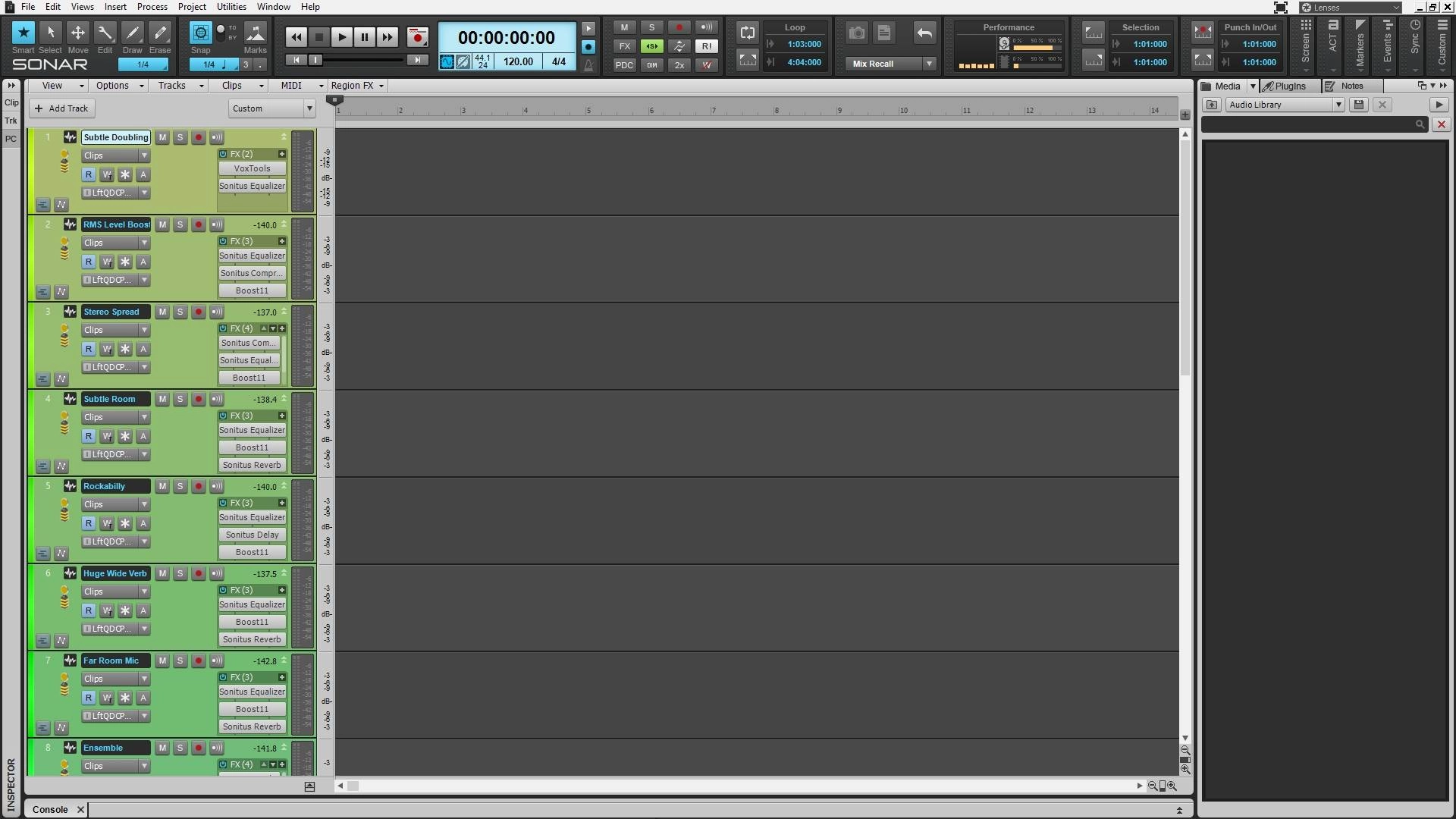 Как пользоваться Cakewalk SONAR Platinum 23.4.0 Build 38