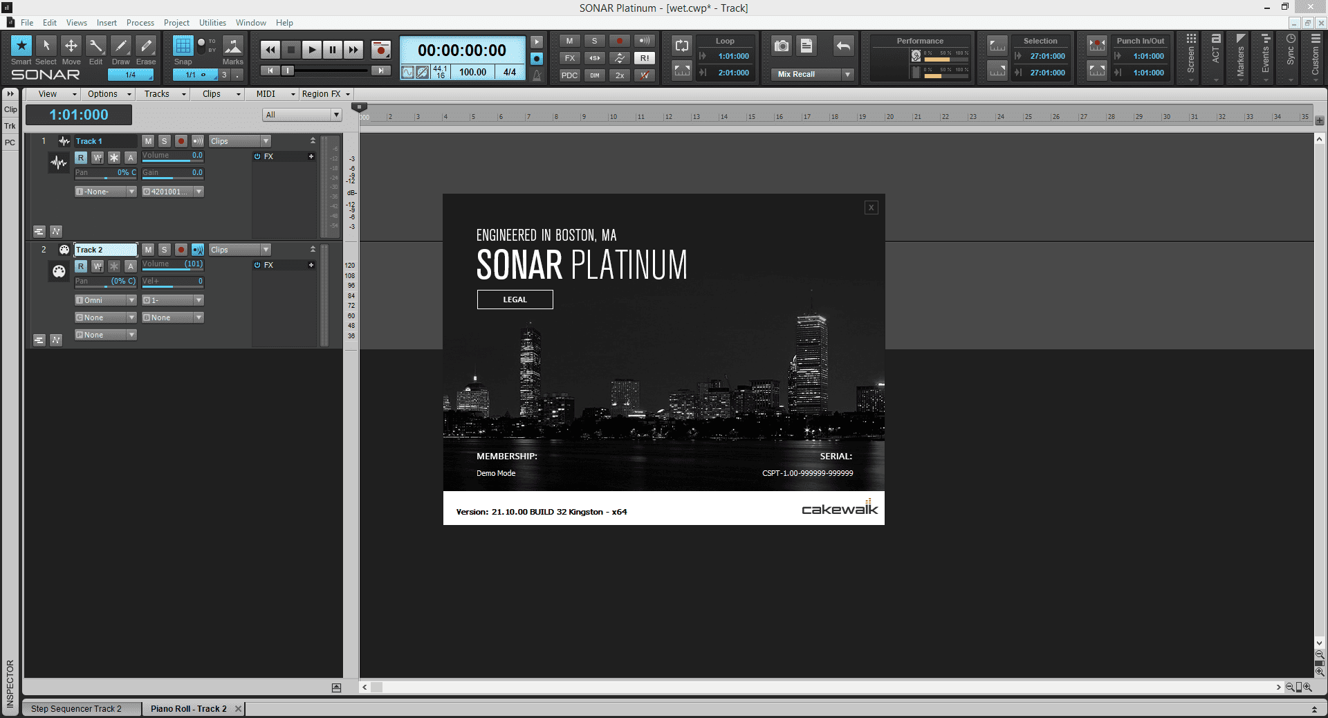 Как пользоваться Cakewalk SONAR Platinum Update 10 Build 21.10.00.32