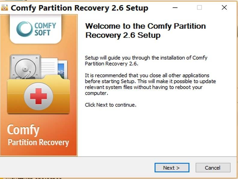 Как пользоваться Comfy Partition Recovery 2.6 Home Edition