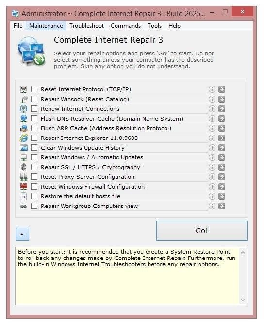 Как пользоваться Complete Internet Repair 3.0.2.2625 + Portable