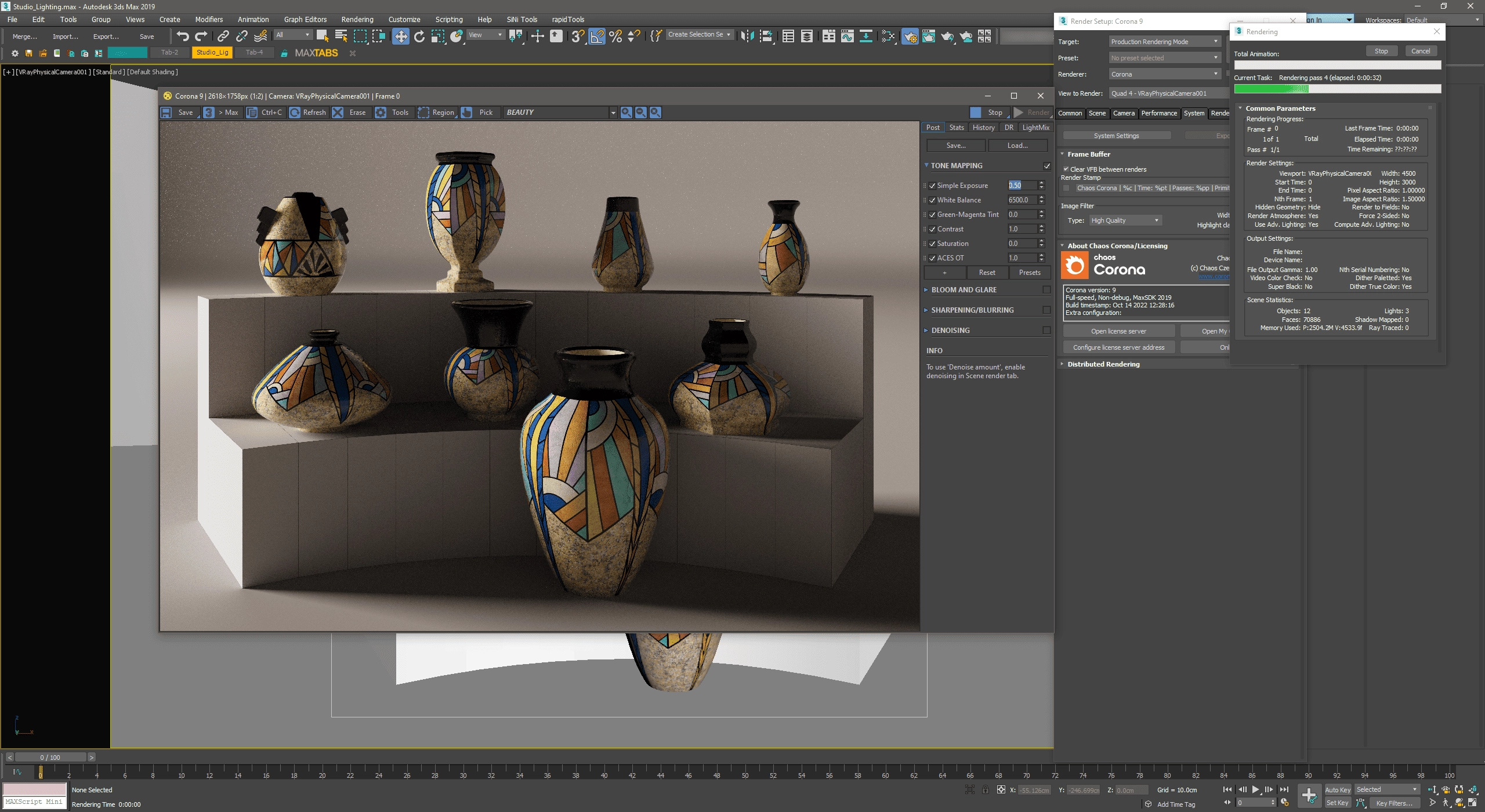 Как пользоваться Corona Renderer 9.1 for 3ds Max 2016-2023