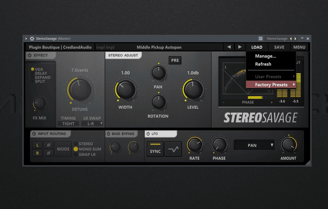 Как пользоваться Credland Audio - StereoSavage 1.3.5 VST, VST3, AAX