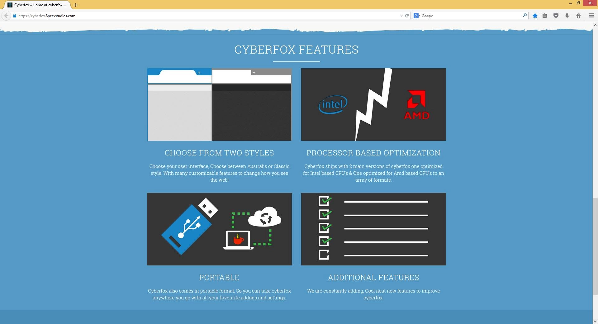 Как пользоваться Cyberfox 40.0.3 for Intel + Portable