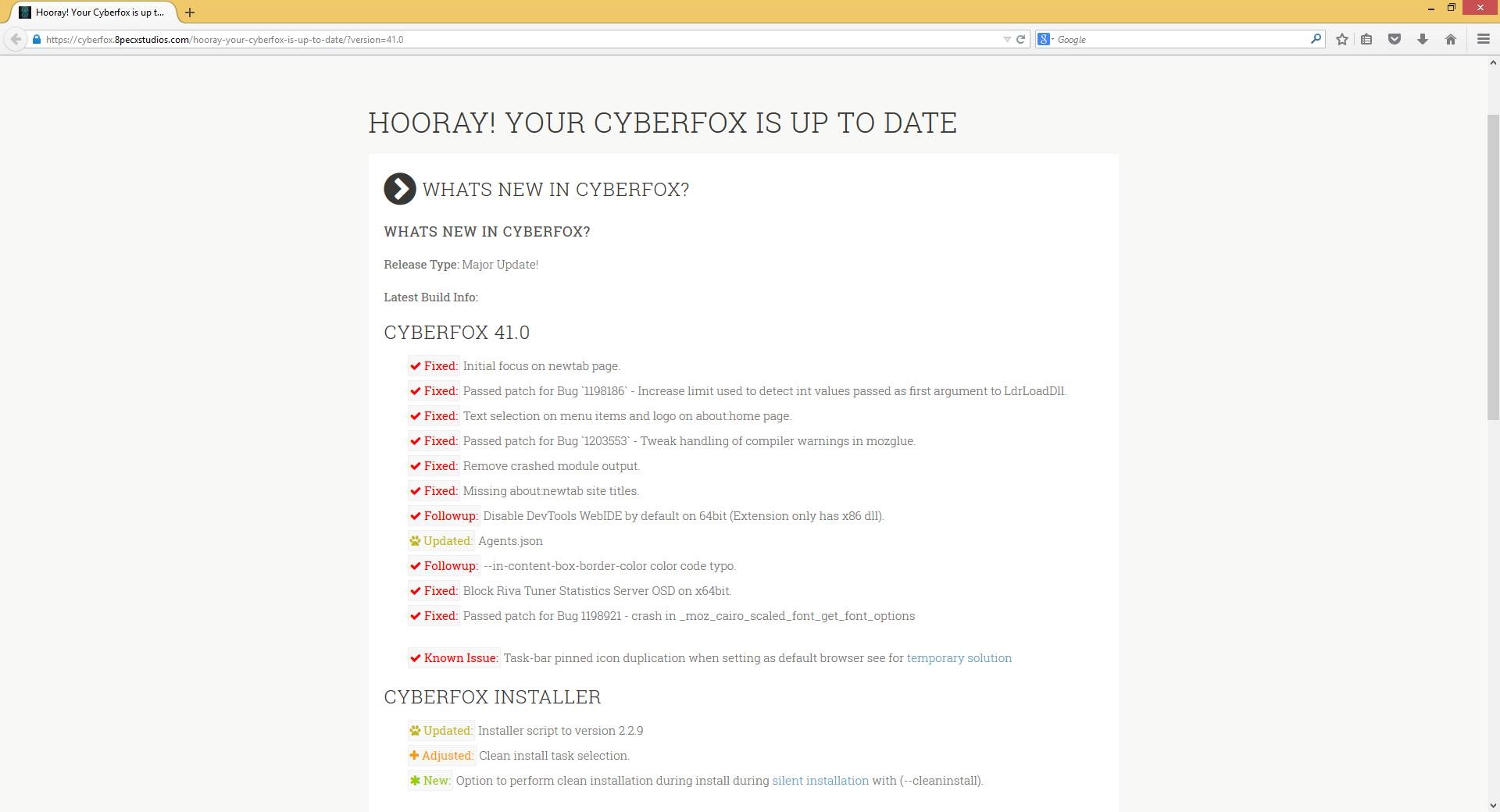 Как пользоваться Cyberfox 41.0 for AMD + Portable