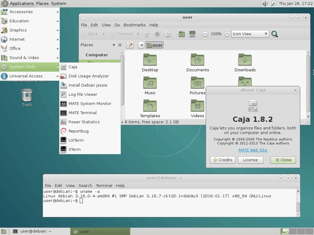 Как пользоваться Debian GNU/Linux 8.3.0 Jessie Live 7xDVD