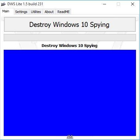 Как пользоваться Destroy Windows 10 Spying 1.5 Build 231