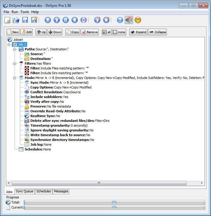 Как пользоваться DirSync Pro 1.50 final Portable