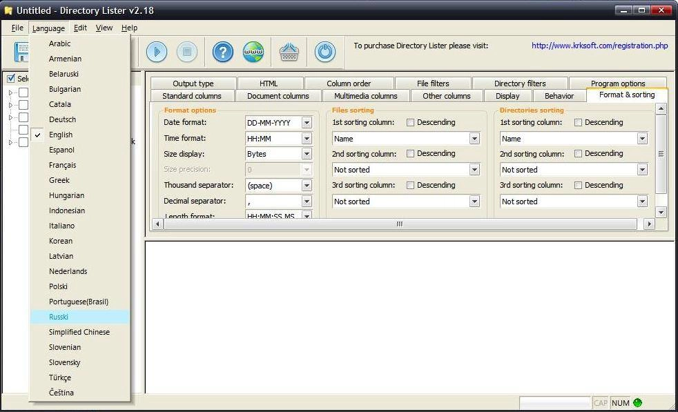Как пользоваться Directory Lister Pro 2.18.0.294 Enterprise