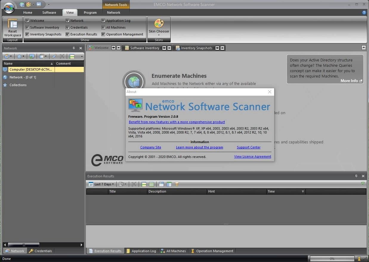 Как пользоваться EMCO Network Software Scanner 2.0.9