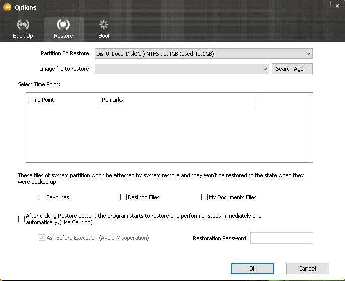 Как пользоваться Eassos System Restore 2.0.2.482