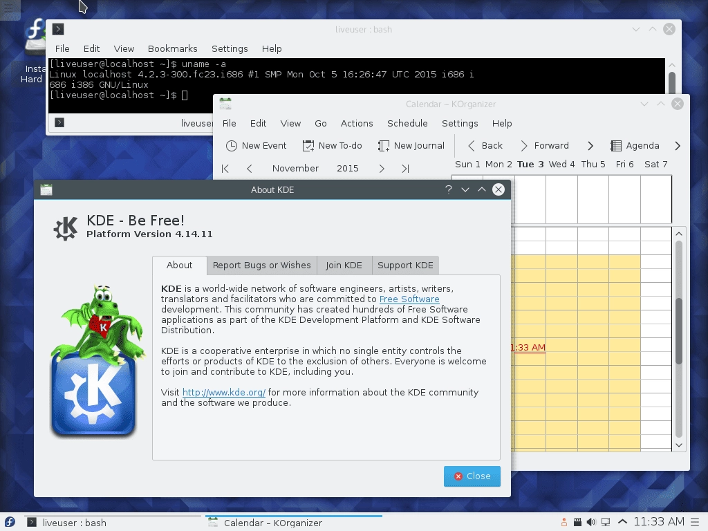 Как пользоваться Fedora 23 Wayland Live 6xDVD