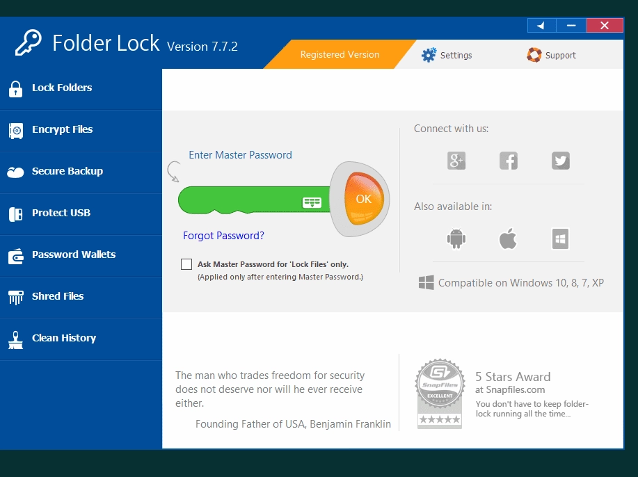 Как пользоваться Folder Lock 7.7.2