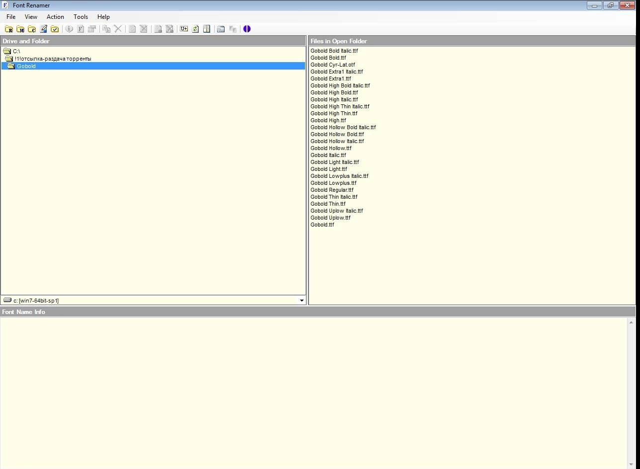 Как пользоваться Font Renamer 2.1.6 Portable