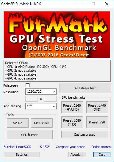 Как пользоваться FurMark 1.18.0.0