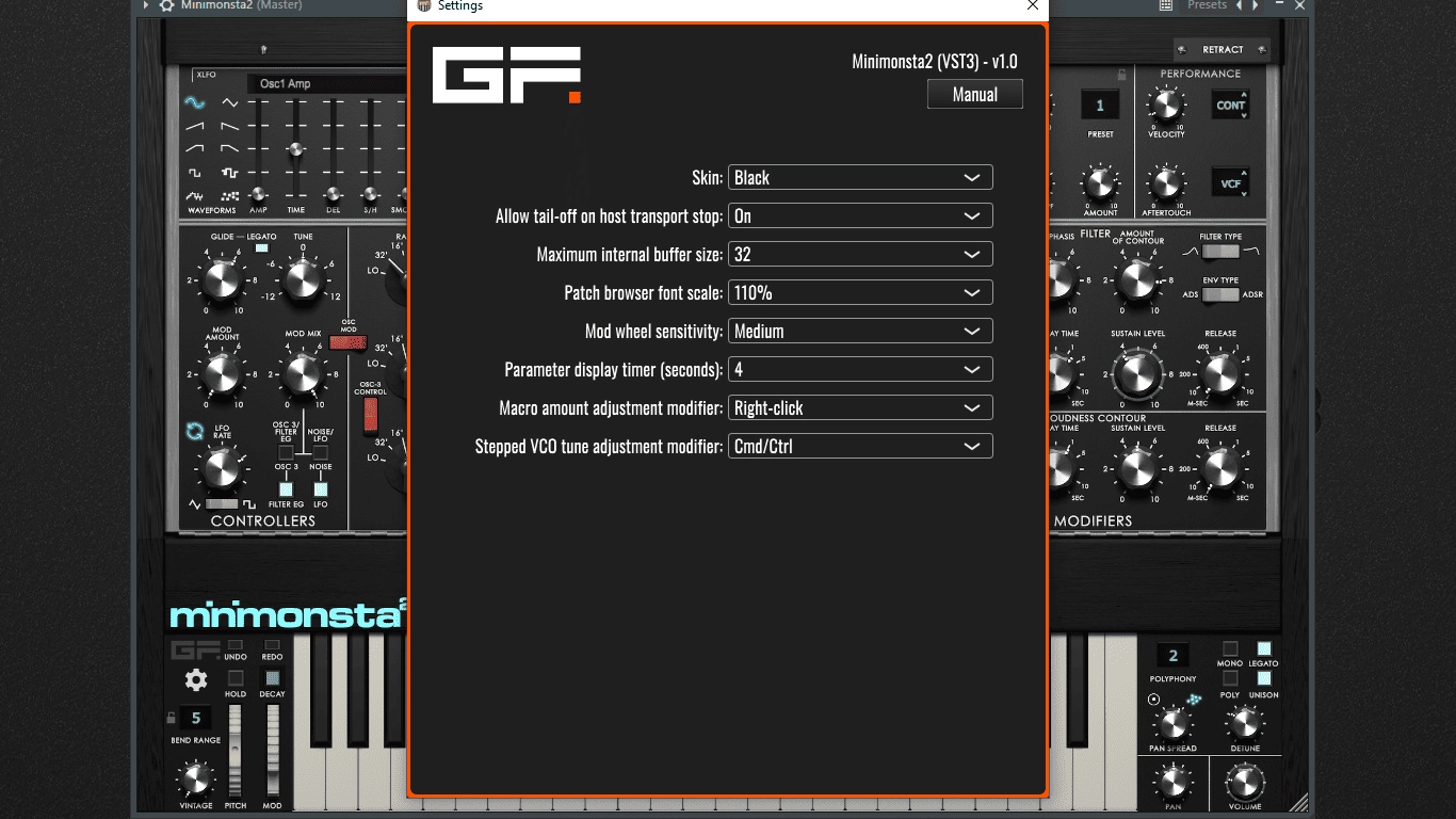 Как пользоваться GForce Software Minimonsta2 1.0.1 Standalone, VSTi, VSTi 3, AAX