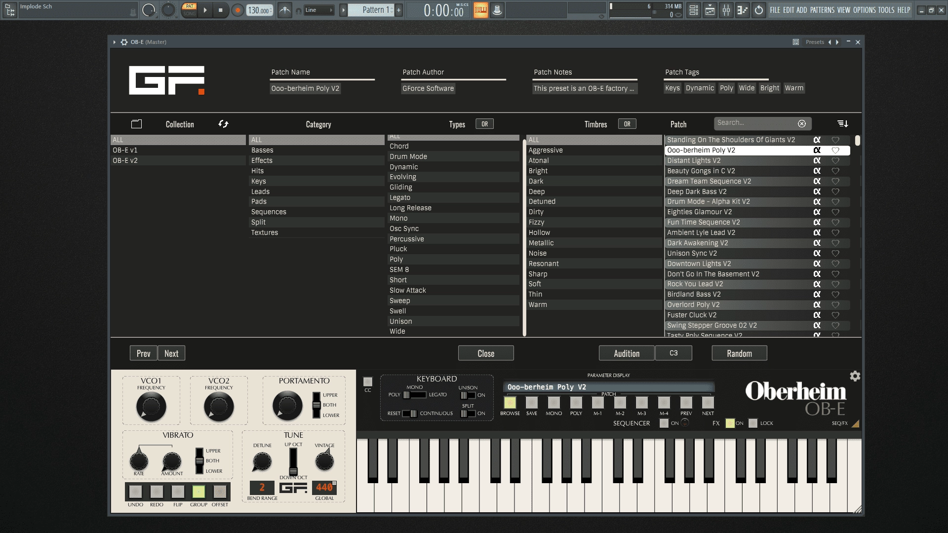 Как пользоваться GForce Software Oberheim OB-E 2.5.0 Standalone, VSTi, VSTi 3, AAX